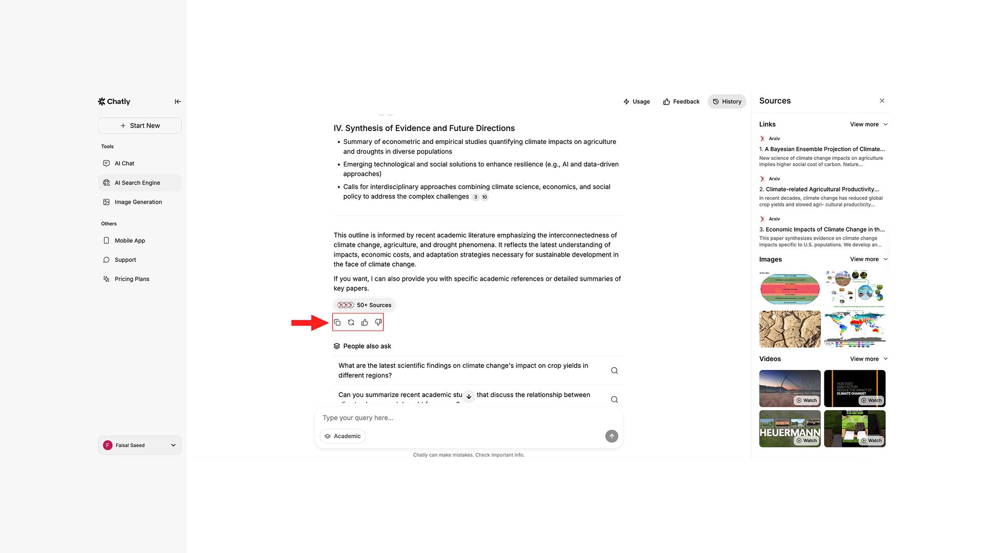 Instructions to Regenarte or Copy Response