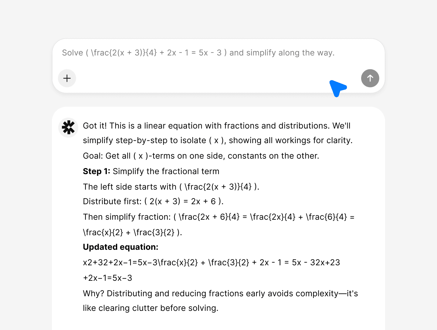Solve Equations and Simplify Expressions