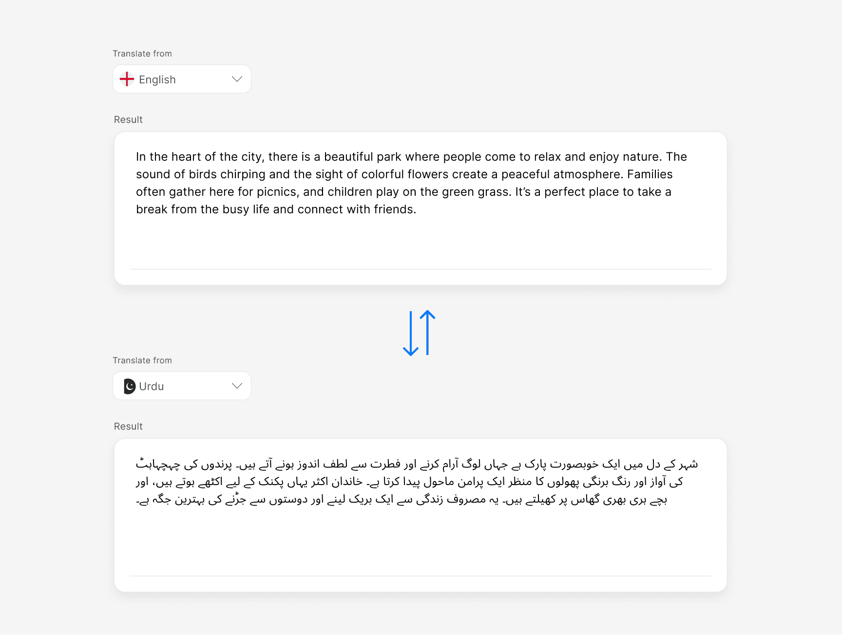 Bidirectional Translation