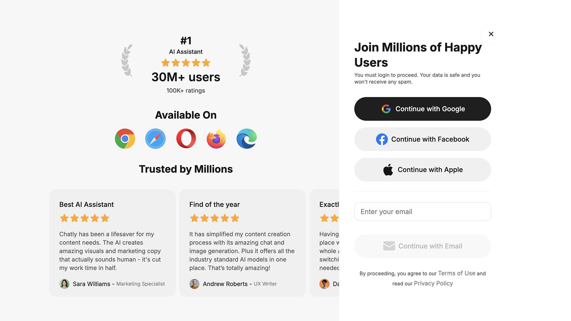 Login Options for Users