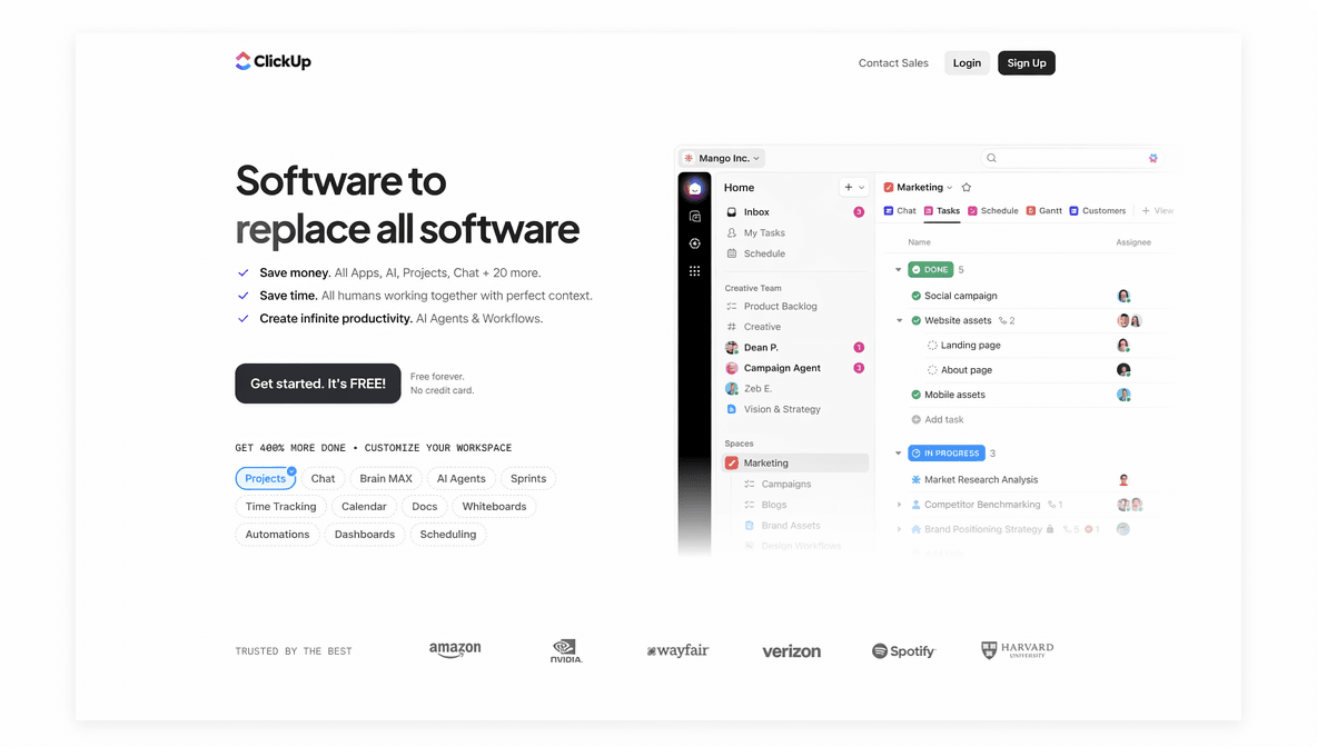 Click Up AI Dashboard
