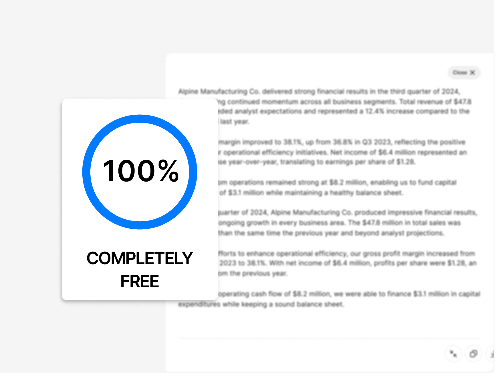 Completely Free to Start