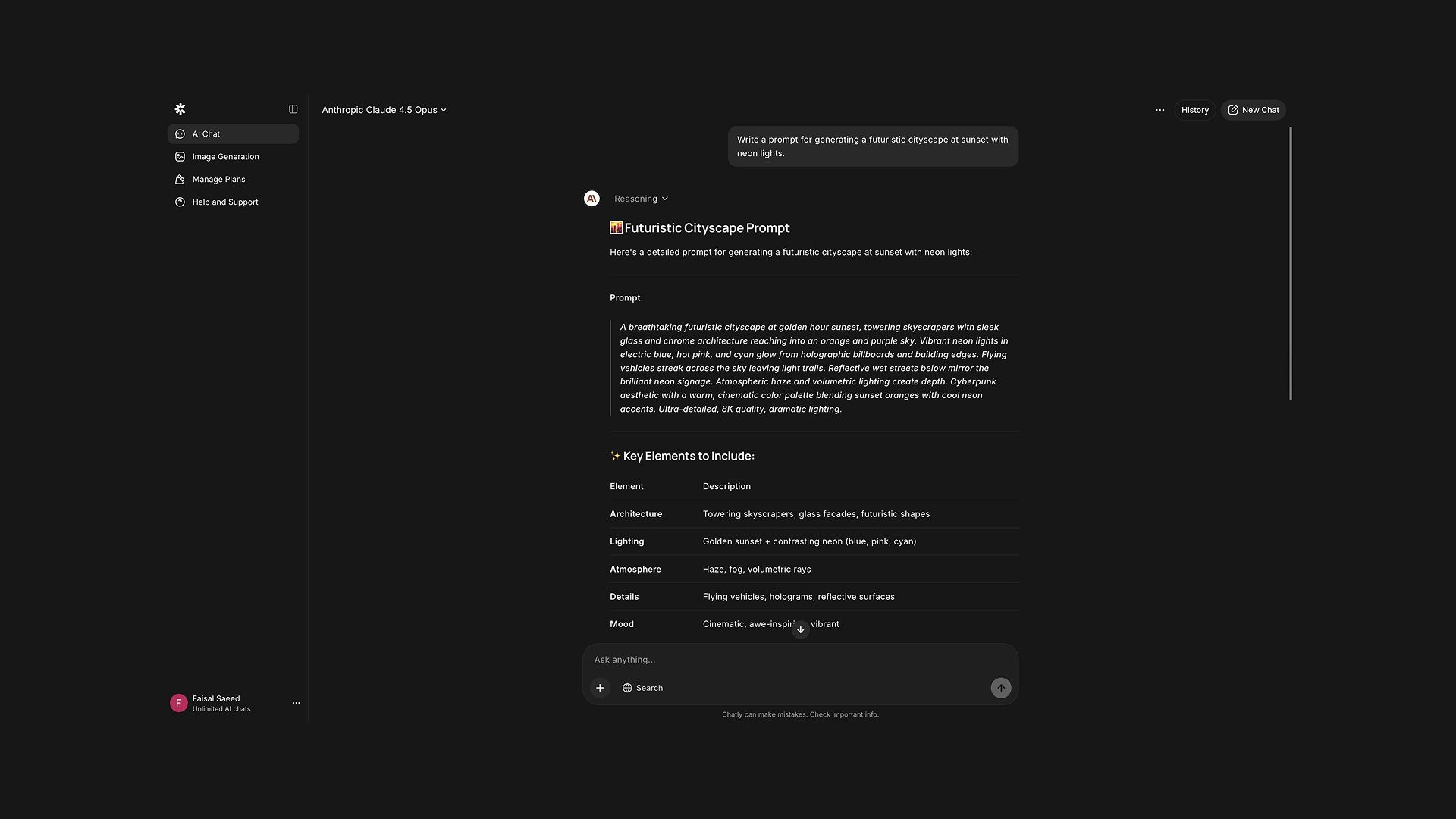 Detailed Prompt Generated by Chatly for Image Generation