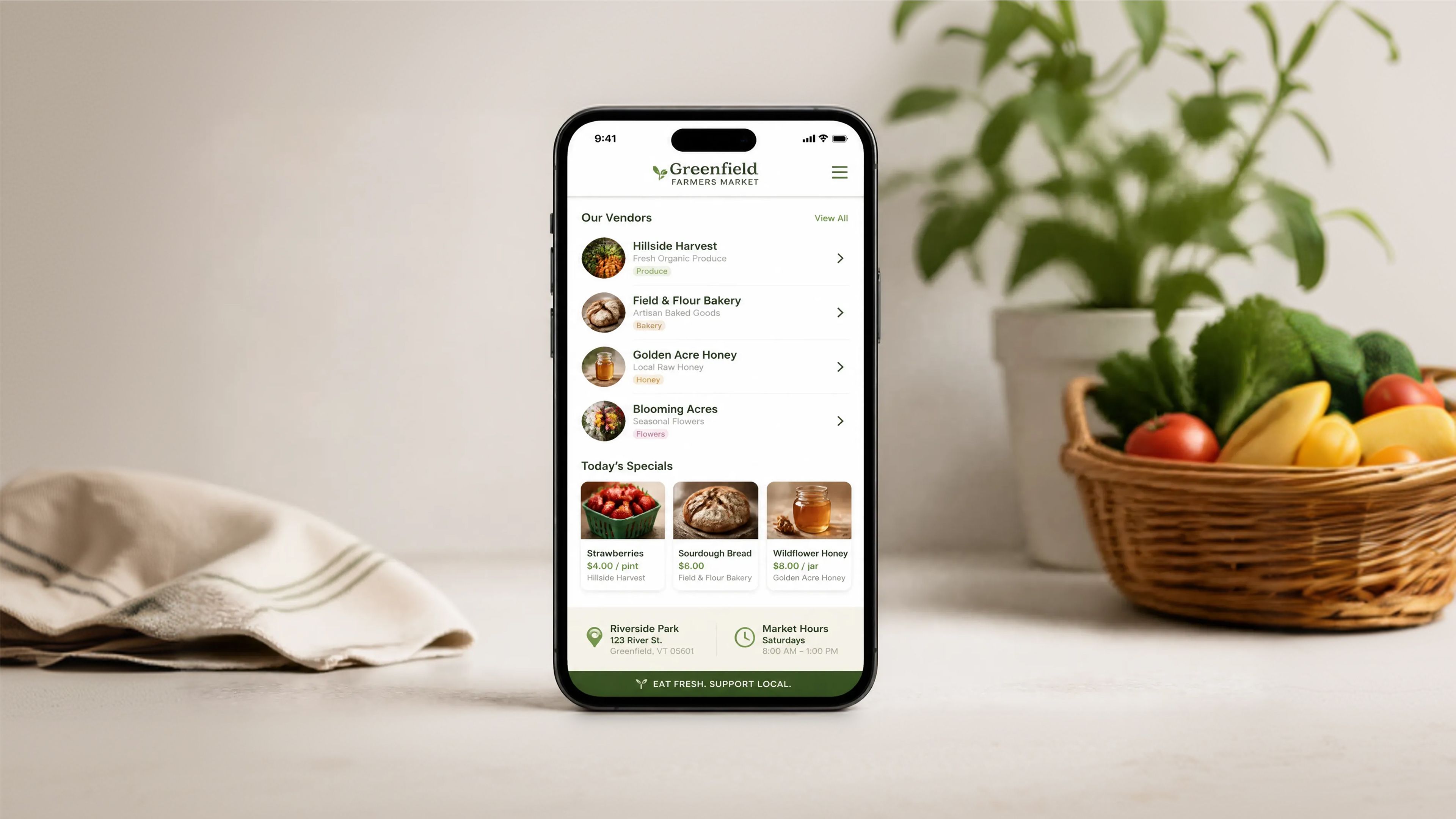 Farmers market app