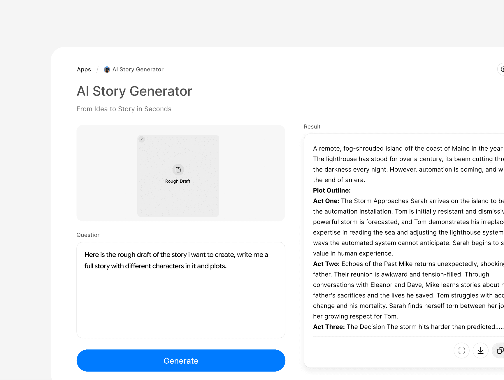 Generate and Keep Your Favorite Stories