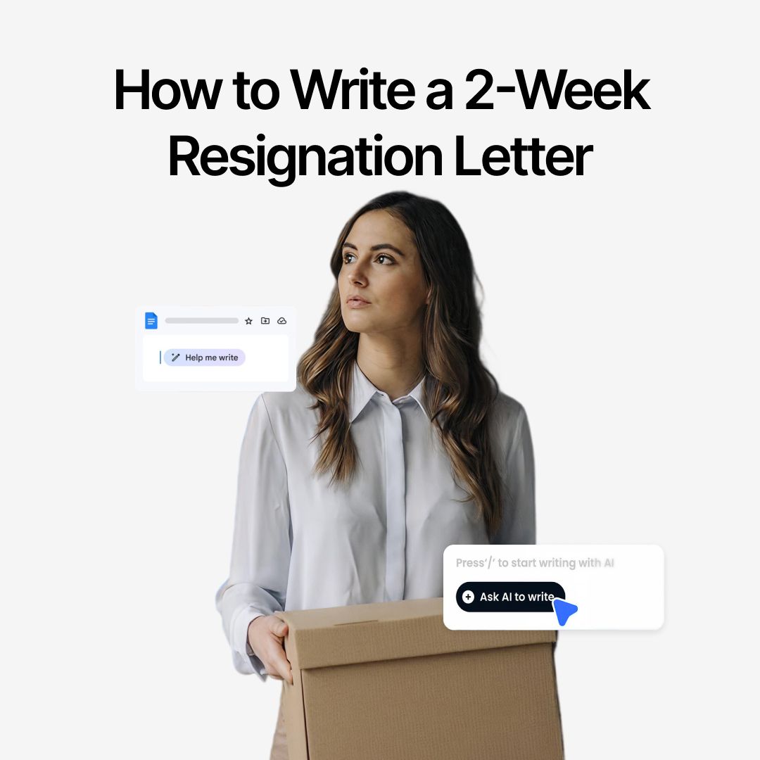 How to Write a 2-Week Resignation Letter