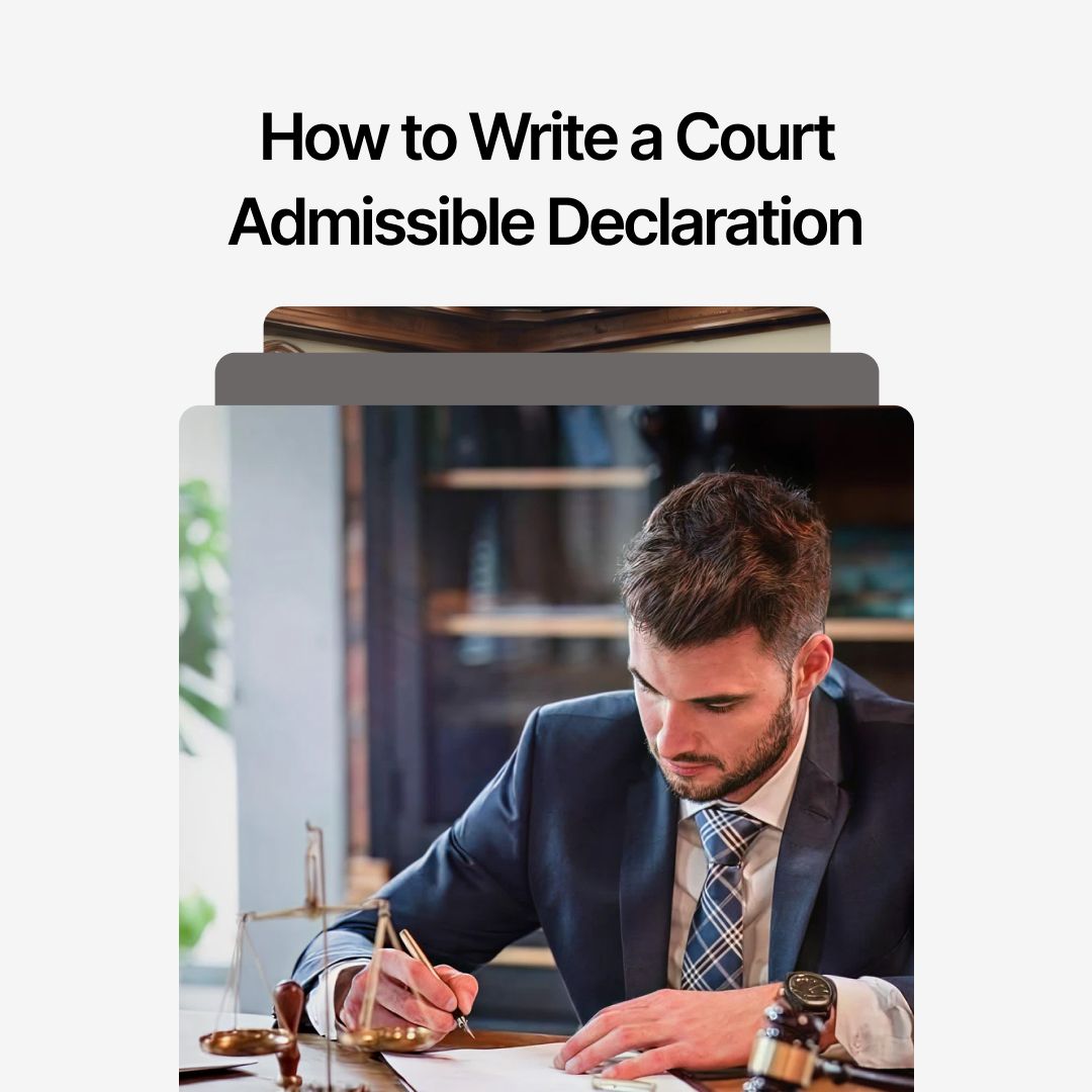 Explore How to Write a Court Admissible Declaration