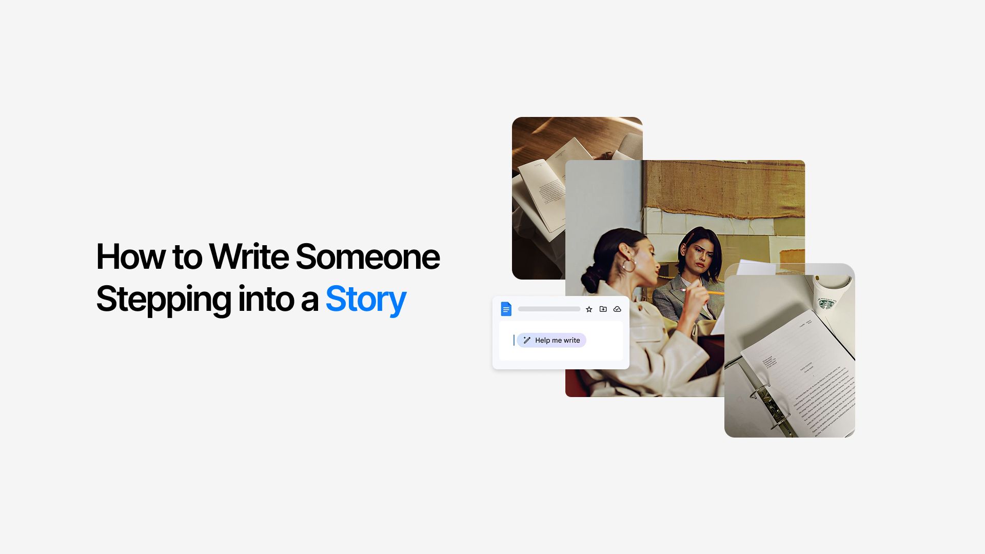 How to write someone stepping into a story