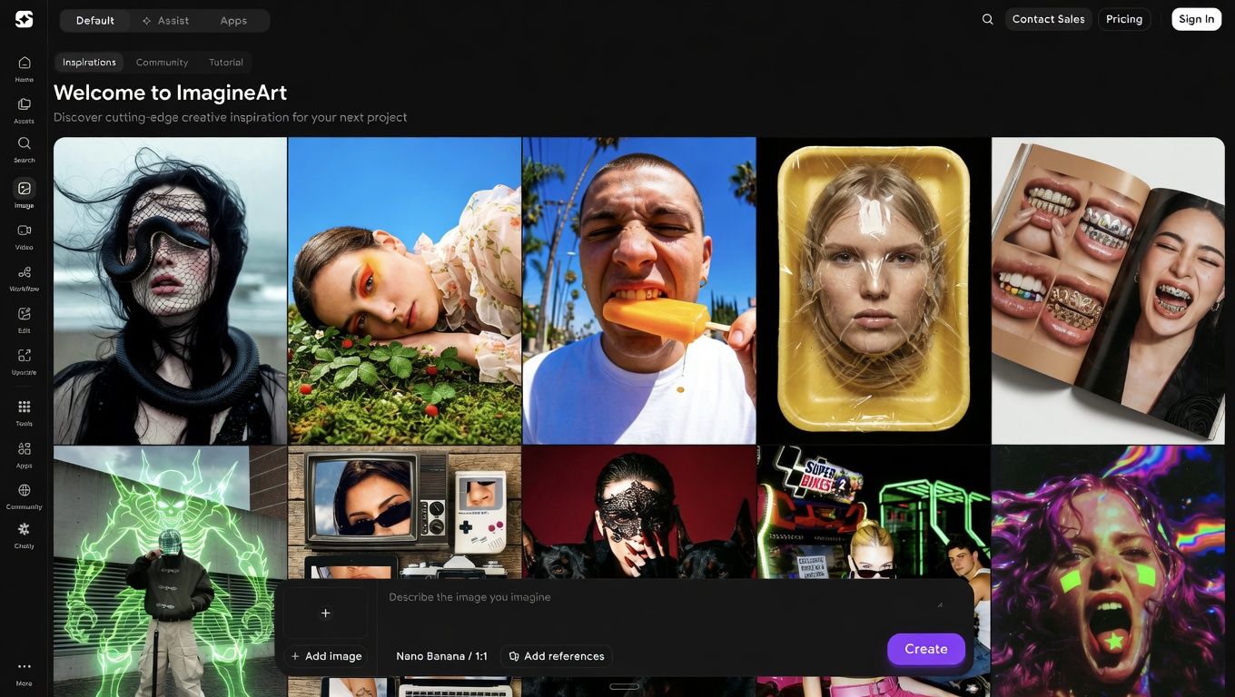 ImagineArt AI Dashboard 