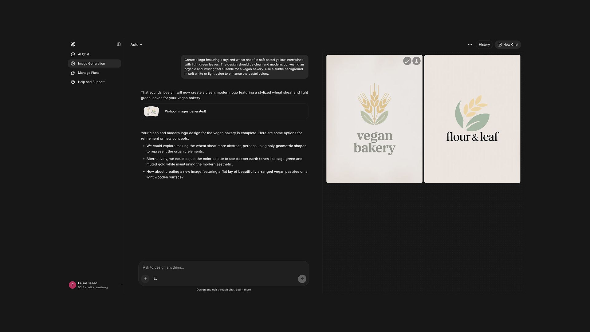 Logo Generated through Chatly AI Chat