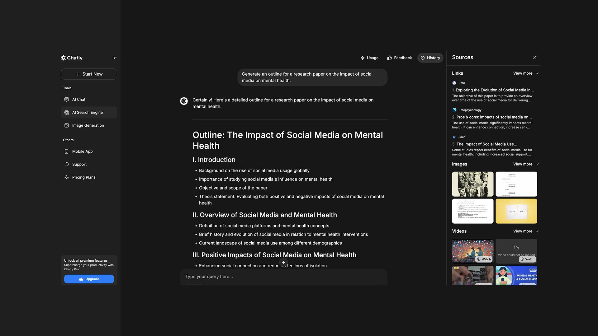 Chatly's Response to Example Prompt