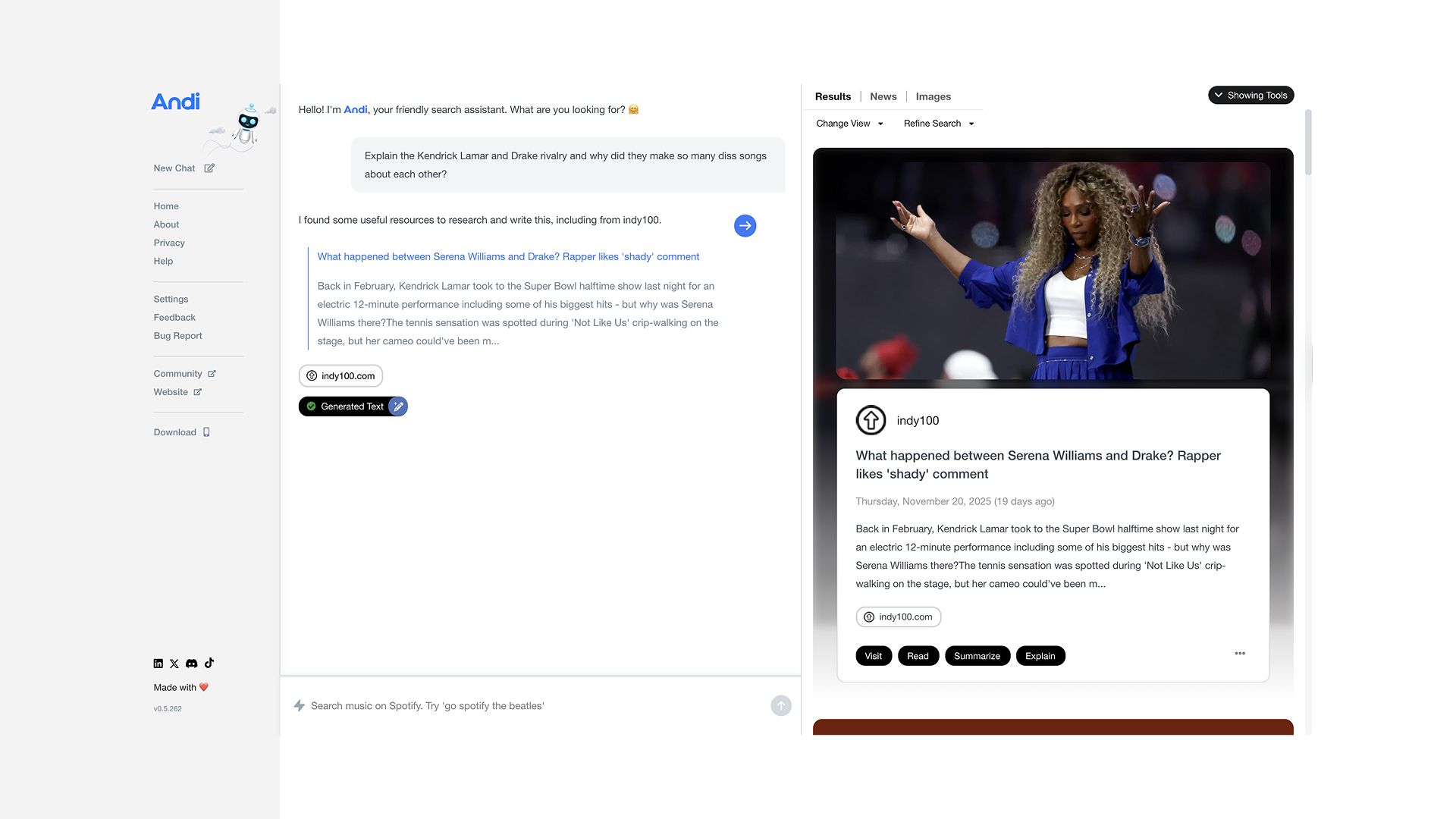 Search Result from Andi Search