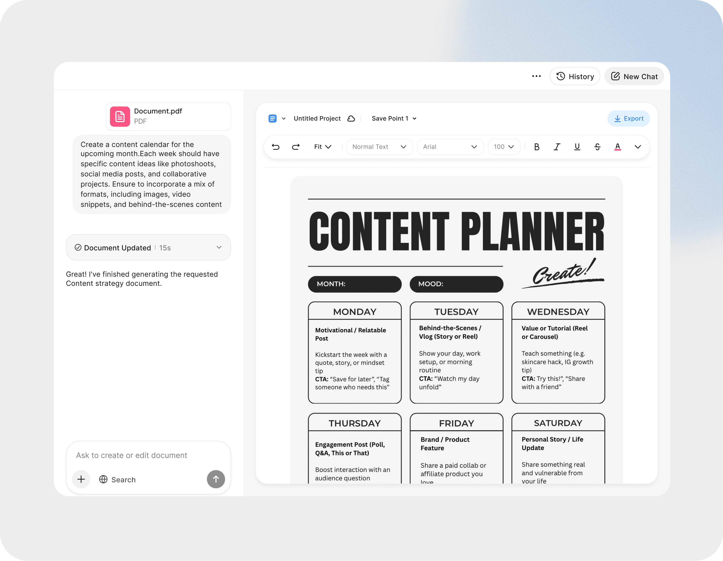 Strategy-First Document Generation