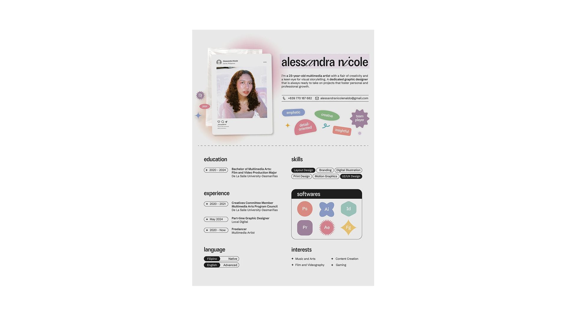 Creative Resume Template Generated with Chatly AI Docs