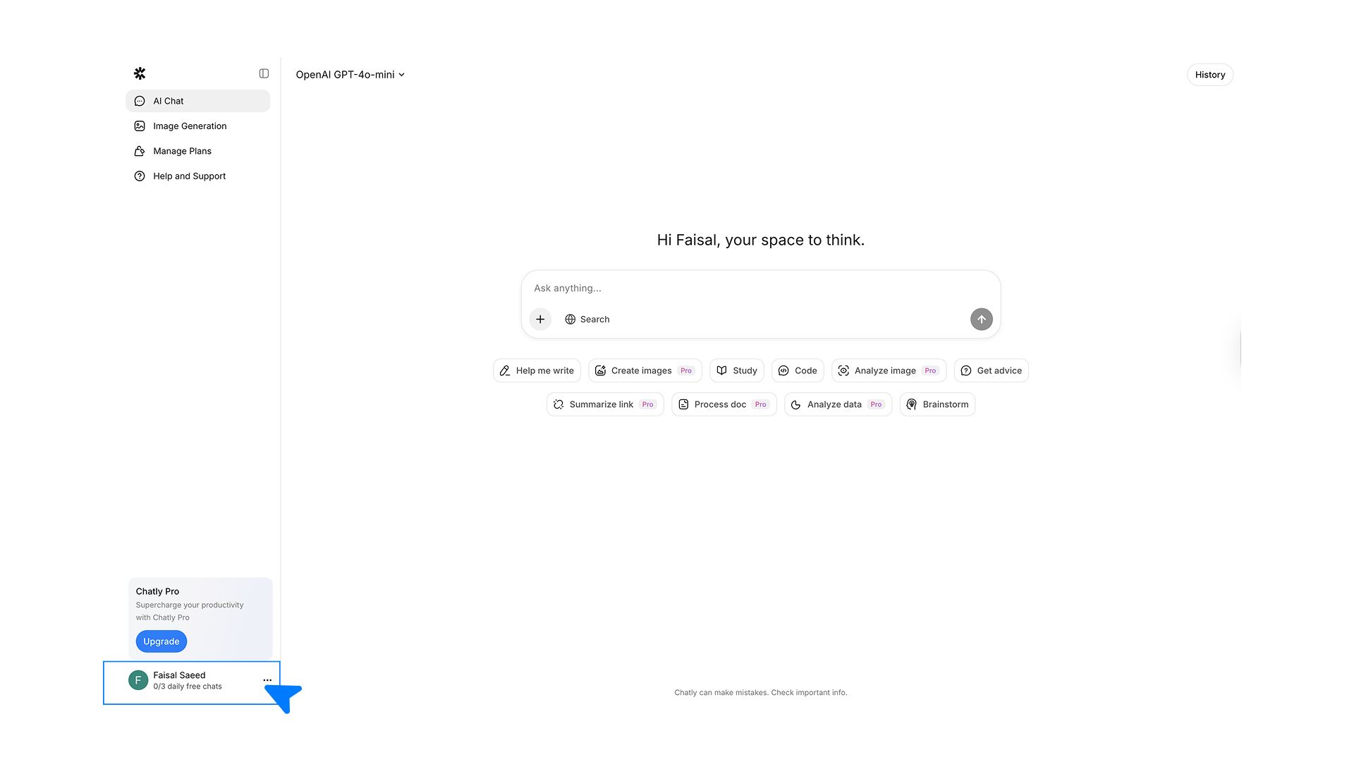 Usage Tracking for AI Chat