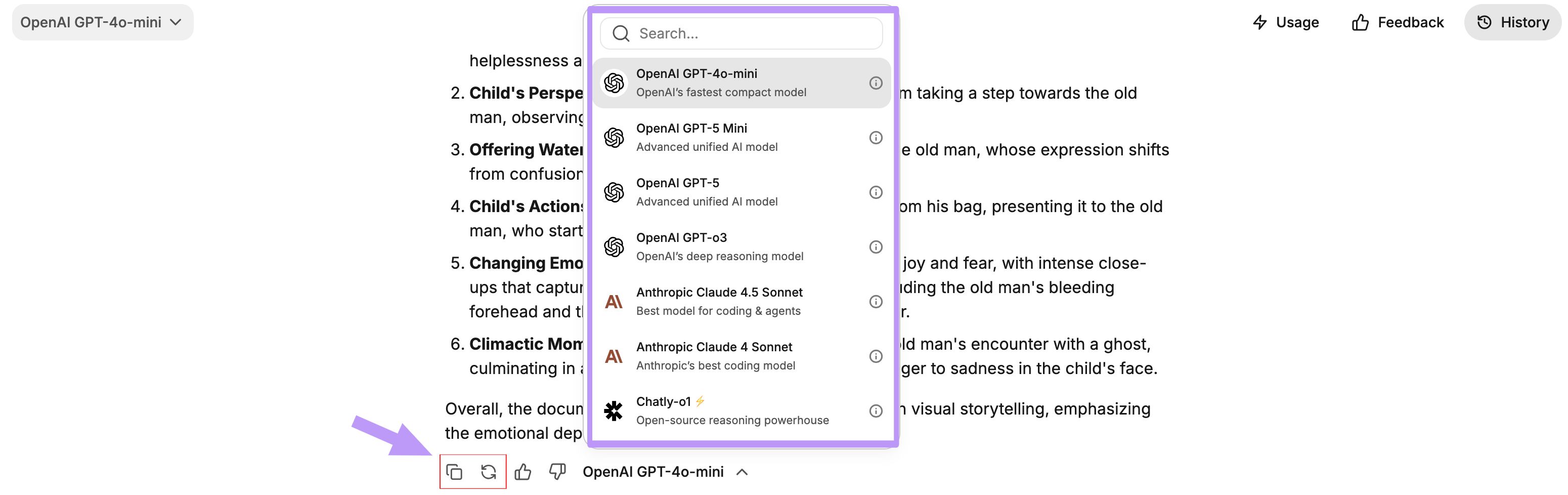 Modifying Output and AI Model