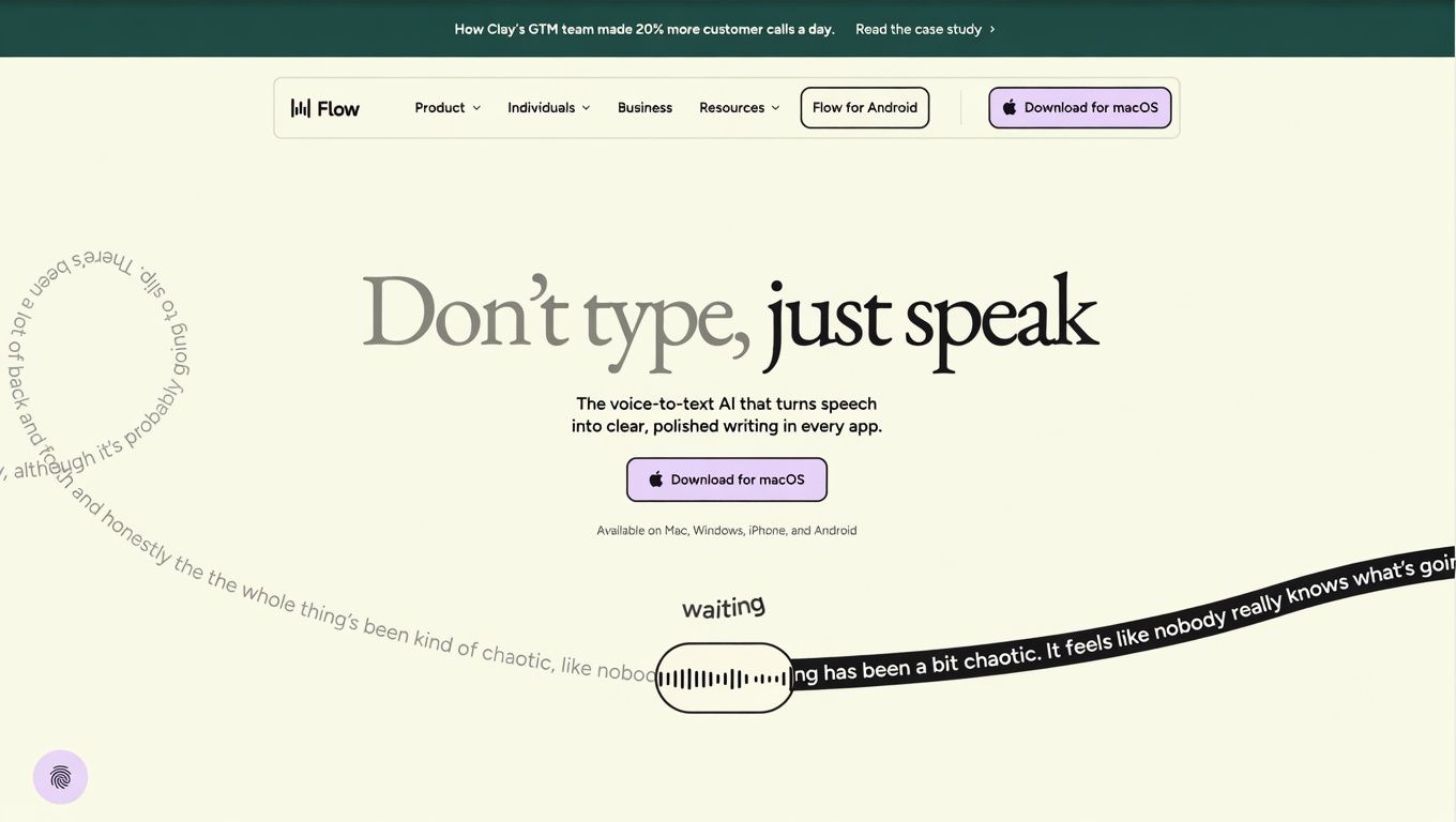 Whisper Flow Dashboard