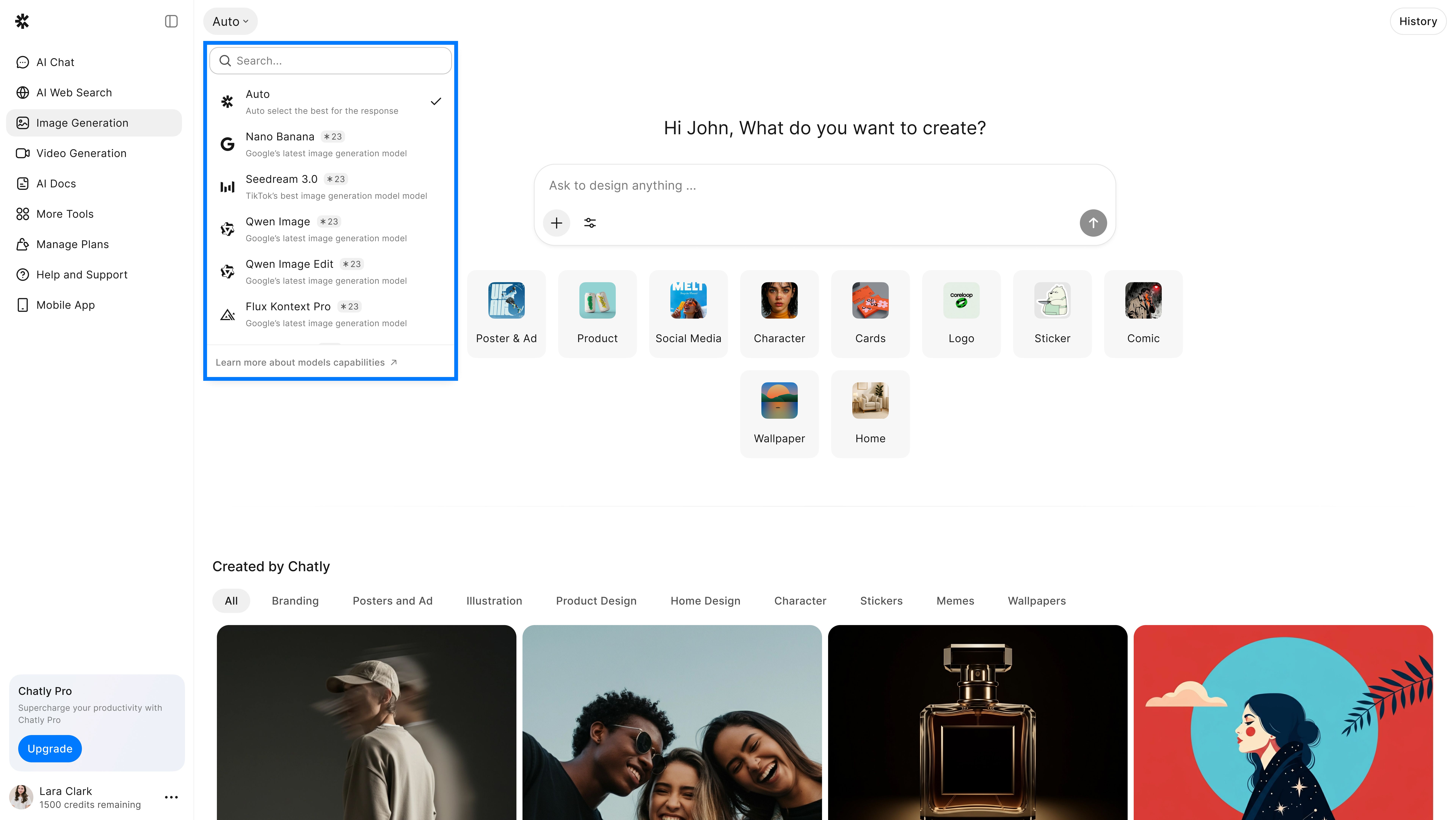 Image Genenration Models in Chatly