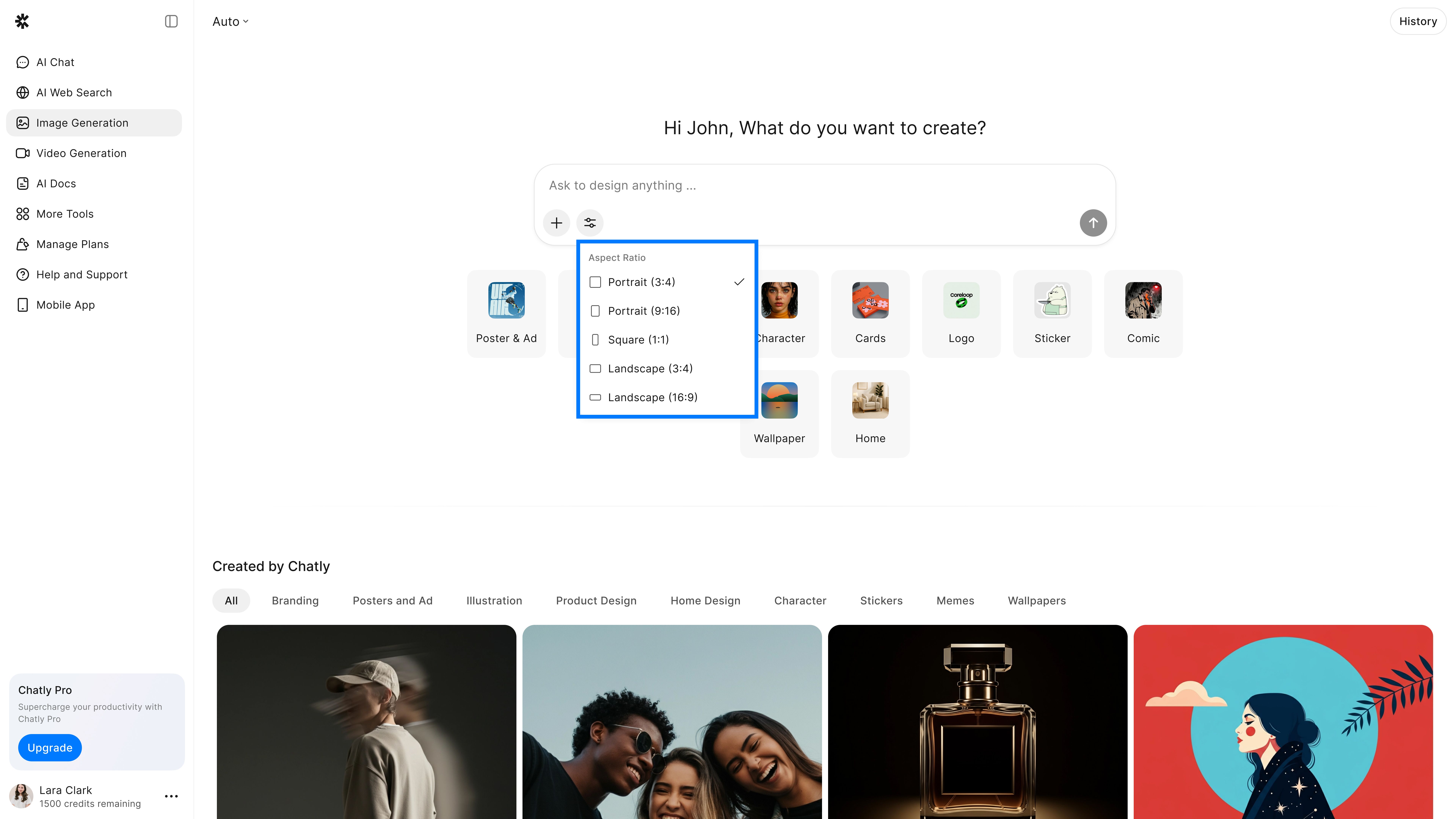 Setting Aspect Ratios in Chatly